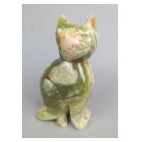 Carved Onyx Cat, 6"