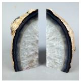 Polished Brazilian Agate Bookends, 5.5" 