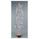 Large Amethyst And Rose Quartz Gemstone Tree, 28"