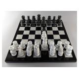 Natural Stone Chess Set - Board Measures 10.5" x 10.5"