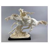 A. Santini Alabaster Resin Sculpture, Made In Italy, 12.5x17.75"