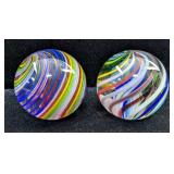 Handmade Tight Swirl Multicolor Marbles, 1" 