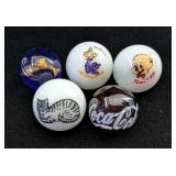 Advertizing Marbles, Bugs Bunny, Porky Pig, Coke, Kitten, And Shark