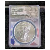 2021 American Eagle $1 Silver Coin, 1 oz Fine Silver, Certified By ANACS, Graded MS 70