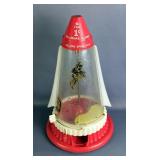 1 Cent Ring Ding Space Ship Bubblegum Machine, Does Not Include Key, Approx 16" Tall