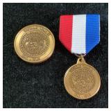 World War II State Of Missouri United States Forces Service Brass Medal And Commemorative Coin 