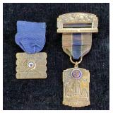 1938 American Legion Los Angeles Convention Delegate Medal, And 1939 American Legion Williamsport Me
