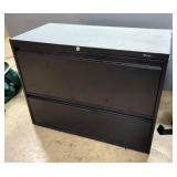 Global Locking 2-Drawer Lateral Filing Cabinet, Approx 27" x 36" x 18"