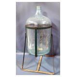 Ozarka 5 Gallon Spring Water Glass Jug, With Tilting Stand 