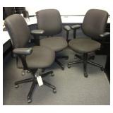 Rolling Office Chairs, Qty 3, Adjustable Height, Tilt and Lumbar