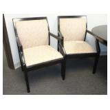Wood Frame Padded Reception Chairs, Qty 2
