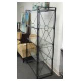 Metal and Glass Shelving Unit, Glass Shelves, 60.5"T x 30"W x 16"D