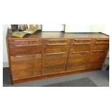 Wood Credenza with File Drawers, 27.5"T x 64.5"W x 18"D