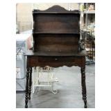 Display Hutch w/ Spindle Legs, 1 Dovetail Constructed Drawer, 36"W x 59"H