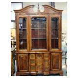 Burlington China Hutch, 3 Levels, 3 Dovetail Drawers, Silverware Storage Drawer Liner 53"W x 7