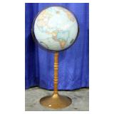 Replogle Globes Inc Floor Globe with Metal Base and Wooden Spindle Stand, 37"H