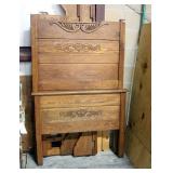 Oak Youth Bed, Headboard, Footboard, Adjustable, 2 Sizes of Bed Rails, Custom Mattress