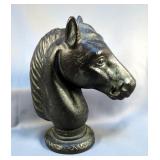 Ranch Craft Originals Cast Iron Horse Head From A Table Lamp, 9.5" Tall 