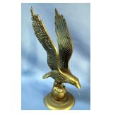 Brass Eagles On Base, 7" And 9.5", Qty 2