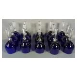 Hand Blown Glass Bells, Different Notes, 7" Tall, Qty 15