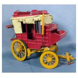 Hand Crafted Stagecoach, 8.5" x 5" x 10", Brass Toned Liberty Bell Bookends And Heritage Collective 