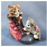 The San Francisco Music Co. Cat Music Box, Glass Shoe, Blown Art Glass Owl, Dog And More, Total Qty 