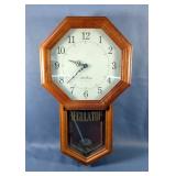 Seth Thomas Regulator Battery Operated Wall Clock With Westminster Chime, Model 1819, 23" x 13.5" x 