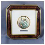 Rossini-Primavera, By Paolo Rossini, 925 Silver Base Relief Framed Art, 9" x 9" 