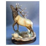 Homco 1993, Masterpiece Porcelain, "Wilderness Elk" With Base, 10" Tall 