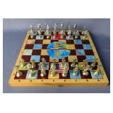 Greek Roman Chess Set In Foldable Case 