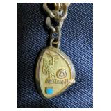 9CT RG Gold Faceted Bangle Hinged Bracelets, Qty 2 And LGB 1/5 10K Pendant On Cuban Link Bracelet 