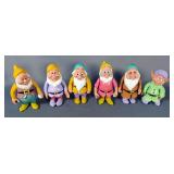 Disney The Seven Dwarves Action Figures With Movable Arms, 6.5" Tall, Qty 6