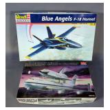 Revell Blue Angels F-18 Hornet Model Kit, 1/48 Scale And Academy Space Shuttle & Nasa Transport Mode