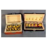 Chamfer & Bevel Edging Router Bits, In Wood Case, And Shank Router Bits, In Wood Case
