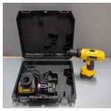 DeWalt Cordless Drill/Driver, Model DC727, With 2 Total Batteries And 1 Battery Charger, Unknown Wor