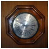 P.F. Bollenbach Eight Day Jeweled Clock with Convex Glass, Stamped "SF" and "#150", 14.25"T x 14.25"