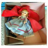 Madame Alexander Porcelain Dolls, Qty 6, 7" Dolls, Includes Red Riding Hood #482, Miss Muffett #452,
