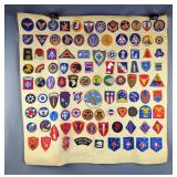 Vintage Military Patches Including US Army WWII Tank Destroyer, Navy Seabees, USAF, Marines, Coast G