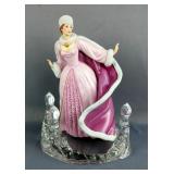 The Franklin Mint House Of Faberge Hand Painted Porcelain "The Snow Queen", Figurine, 11" With Glass