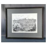 Horst Rosemann (1927) "Rothenberg Germany" Framed Sketch Print, Signed By Artist, 21" x 25.5"