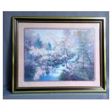 HOMCO Framed And Matted Forest Waterfall Print, 25" x 31"