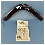 Bennelong Boomerang 12.25", Features 1989 Australian Boomerang Champion Paul Brydon