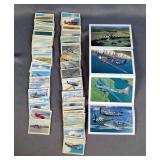 Wings Cigarette Cards Including Lockheed 212 Demonstrator, Royal Air Force Bomber, U.S. Army Patrol 