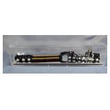 D & A Toys Die Cast Replica Peterbilt Truck With Lowboy Trailer, 14.5" Long, In Display Case 