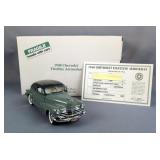 The Danbury Mint Die Cast 1948 Chevrolet Fleetline Aerosedan Replica, Includes Certificate Of Title,