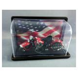 Franklin Mint Die Cast 1948 Harley-Davidson Panhead Road Rally Edition, In Display Case 
