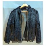 Womens Reversible Fur & Leather Bomber Jacket