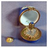 Limoges Trinket Egg With Perfume Bottle Inside, France 