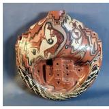 McKelvey Navajo Wall Pottery Art, 12" x 12" x 4"