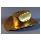 Brass Cowboy Hat, 3" x 6.5" x 5.5"